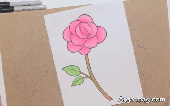 نقاشی گل رز آسان