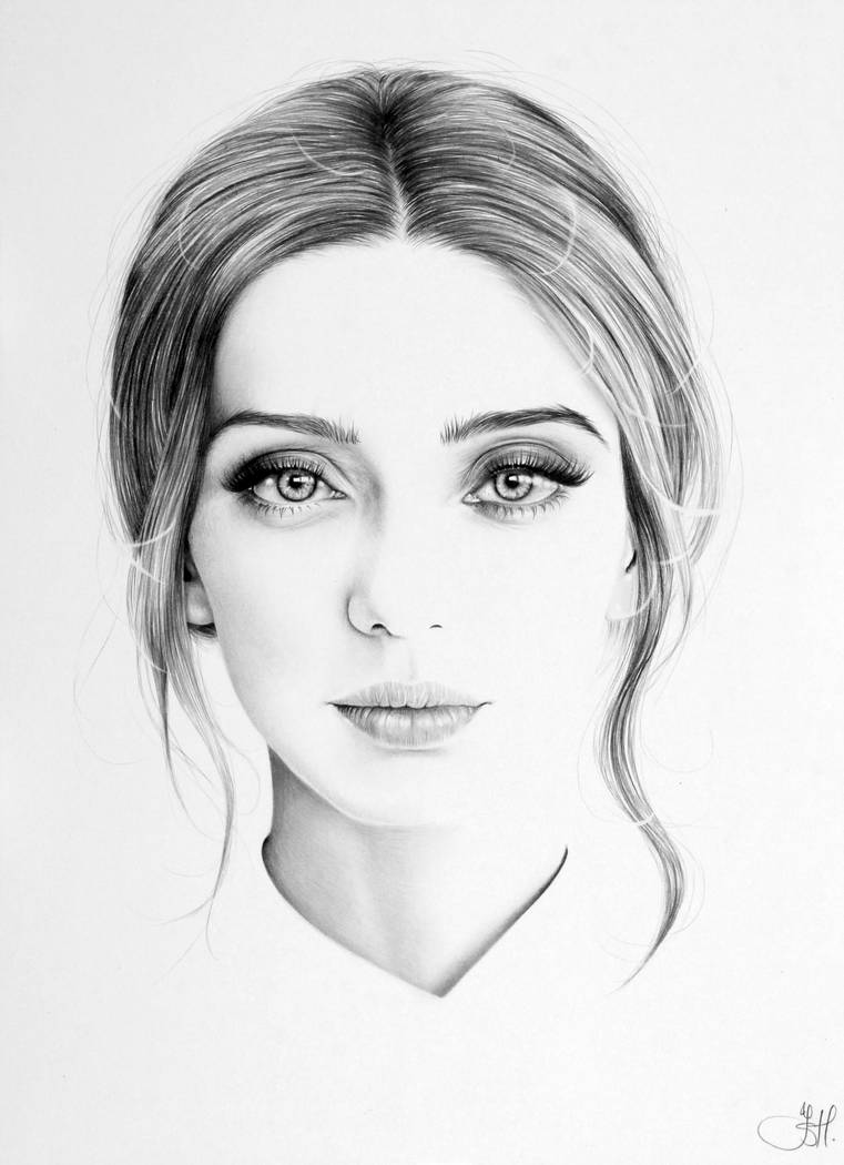 عکس نقاشی دختر زیبا و ساده