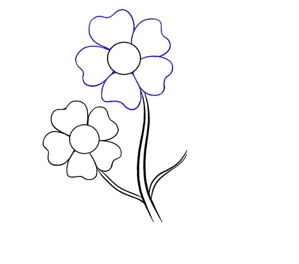 عکس نقاشی گل های ساده