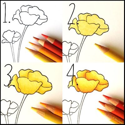 عکس چند طرح نقاشی با مداد رنگی