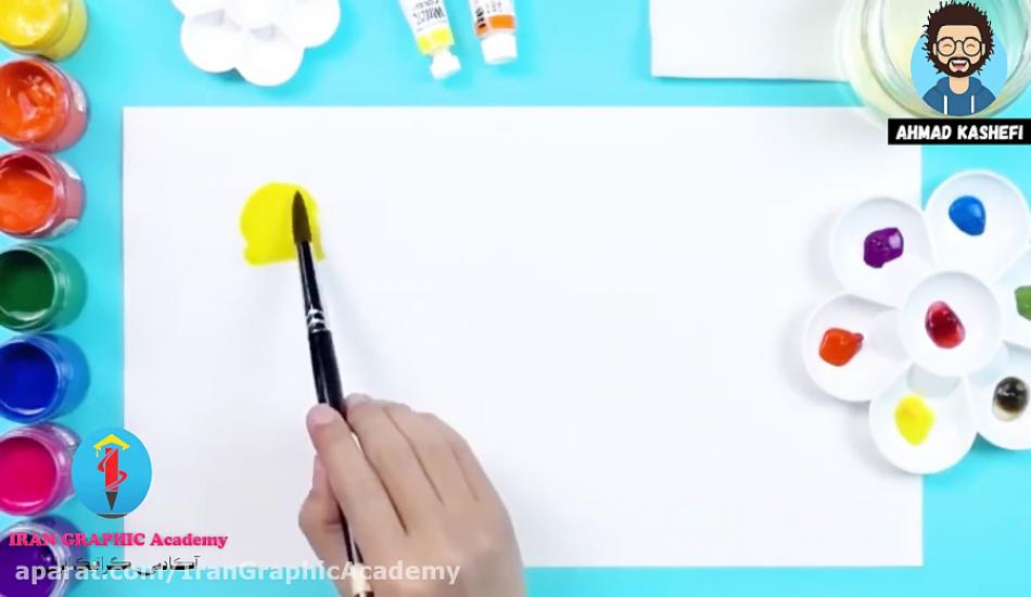 نقاشی با آبرنگ ساده برای کودکان