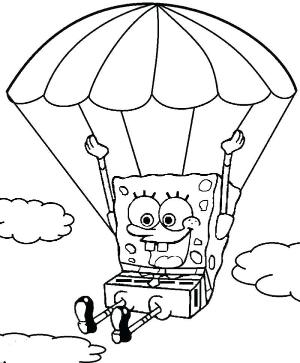 نقاشی کودکانه کارتون باب اسفنجی