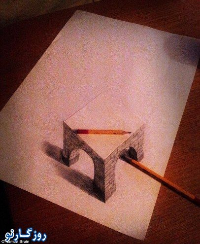 آموزش نقاشی سه بعدی با مداد سیاه نماشا