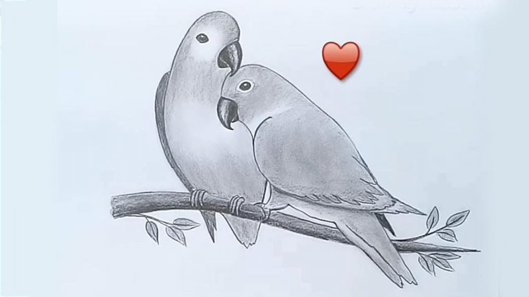 نقاشی با مداد ساده عاشقانه