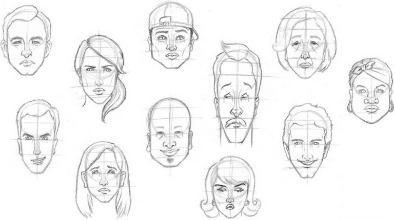برنامه آموزش گام به گام طراحی چهره با مداد سیاه