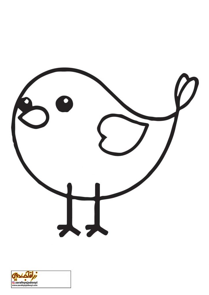 نقاشی پرنده کودکانه مرحله به مرحله