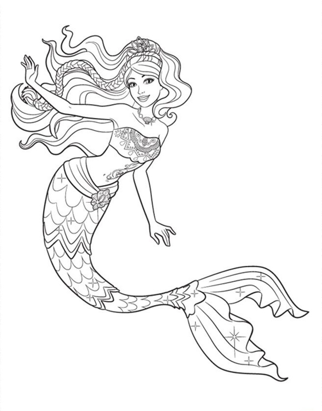 نقاشی پری دریایی کارتونی