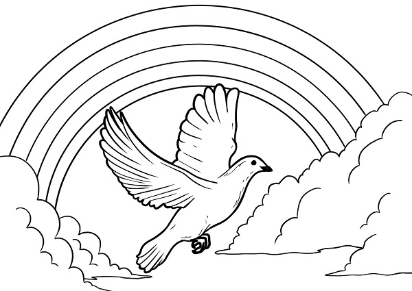 نقاشی پرنده در حال پرواز برای کودکان