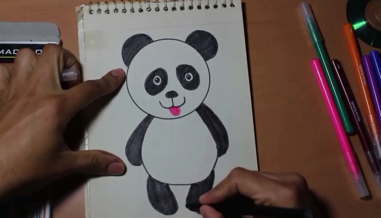 نقاشی پاندا کودکانه