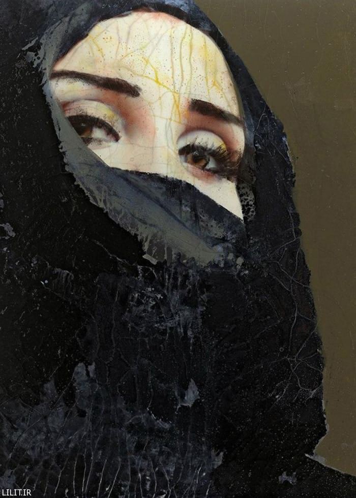 نقاشی پرتره صورت زن