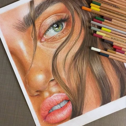 سفارش طراحی چهره با مداد رنگی