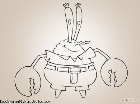 نقاشی آقای خرچنگ در باب اسفنجی