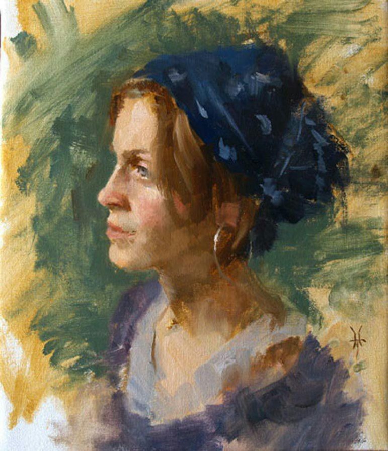 نقاشی صورت با رنگ روغن