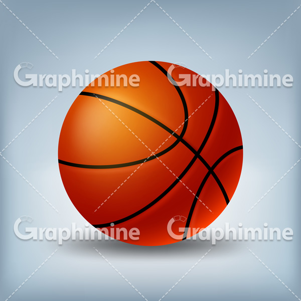 نقاشی ساده توپ بسکتبال