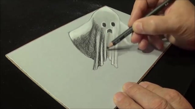 نقاشی ترسناک با مداد رنگی
