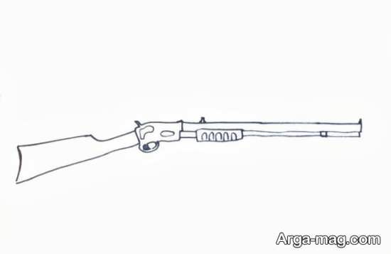 نقاشی تفنگ کلت