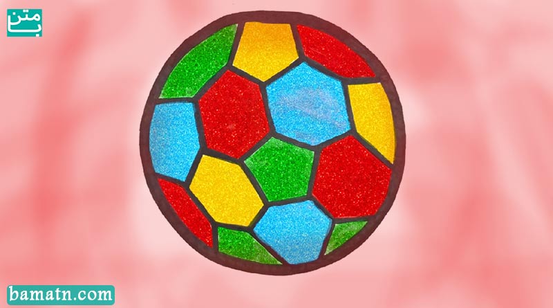 نقاشی توپ فوتبال کودکان