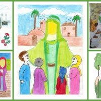 نقاشی کودکانه میلاد حضرت رسول