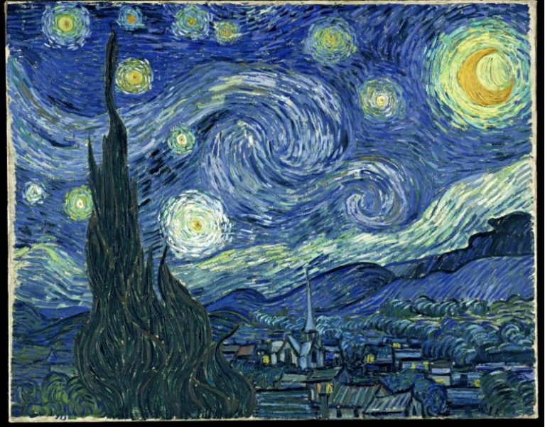 نقاشی ستاره ها در شب