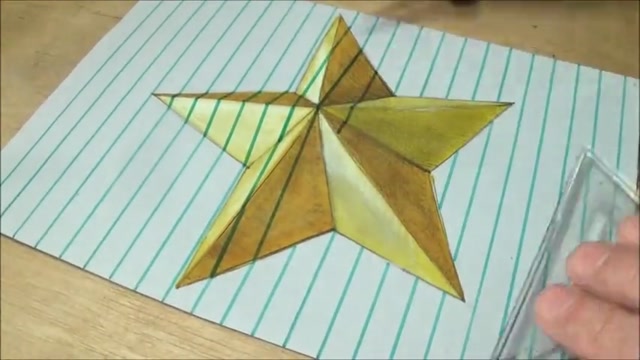 نقاشی ستاره سه بعدی
