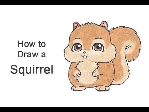 نقاشی کودکانه سنجاب کوچولو