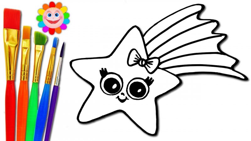 نقاشی ستاره دنباله دار برای کودکان

