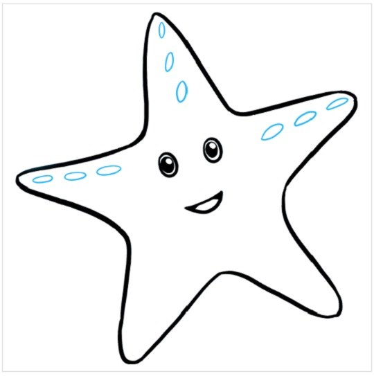 نقاشی ستاره دریایی برای کودکان