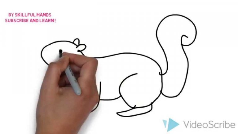 نقاشی سنجاب ساده کودکانه
