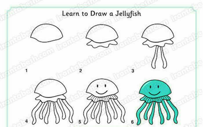 آموزش نقاشی پری دریایی برای کودکان