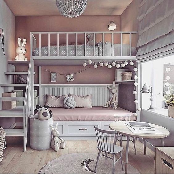 طراحی اتاق خواب دخترانه ساده