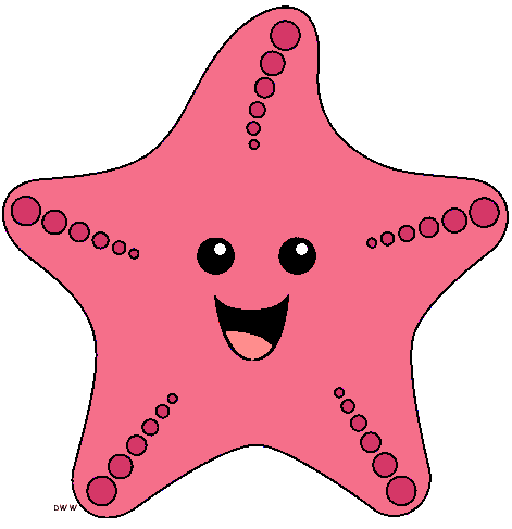 نقاشی کودکانه ستاره دریایی
