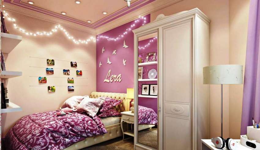 طراحی اتاق خواب دخترانه کوچک
