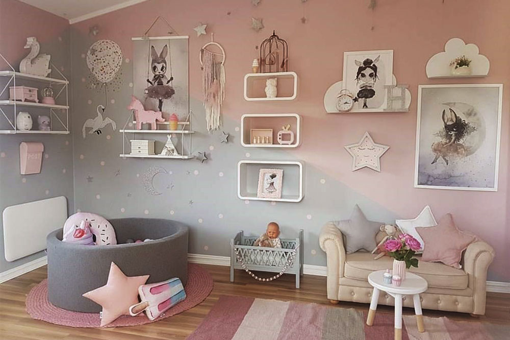 طراحی اتاق خواب نوزاد دختر