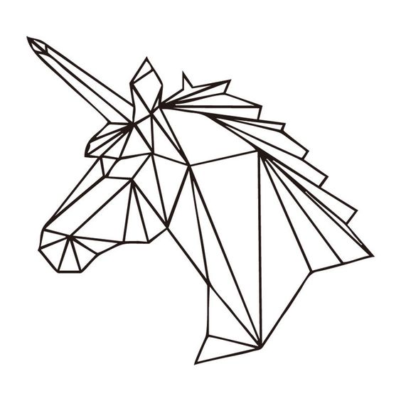نقاشی اسب تک شاخ با مداد سیاه