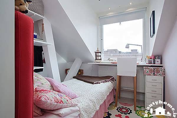 دکوراسیون اتاق خواب دخترانه برای اتاق های کوچک