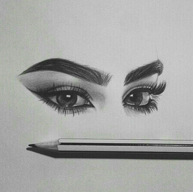 طراحی چشم و ابرو با سیاه قلم