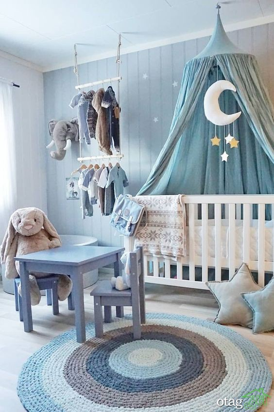 طراحی اتاق خواب نوزاد پسر
