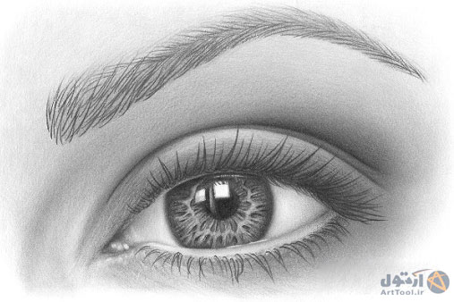 نقاشی چشم و ابرو با سیاه قلم