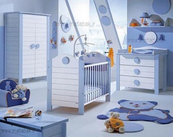 عکس دکوراسیون اتاق خواب نوزاد پسر
