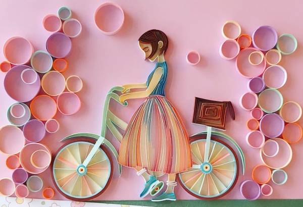 مدل تزیین دیوار اتاق کودک دختر با مقوای رنگی