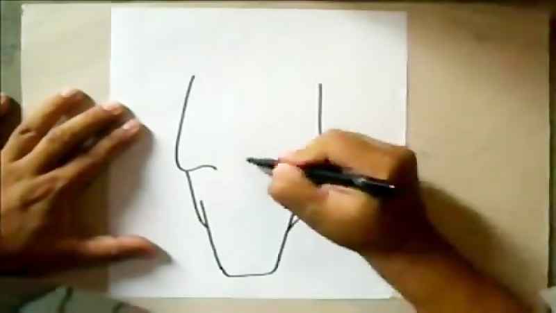 نقاشی جوکر با مداد سیاه ساده