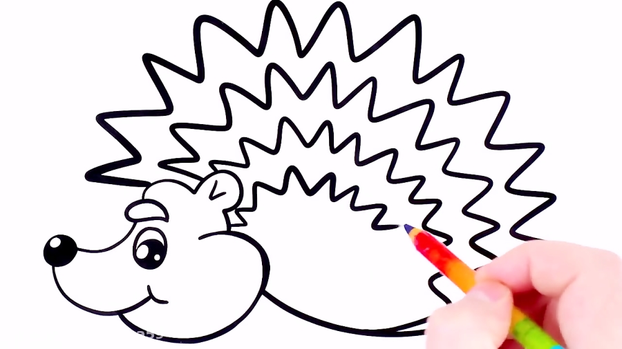 نقاشی جوجه تیغی کودکانه