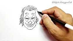 نقاشی جوکر ساده با مداد