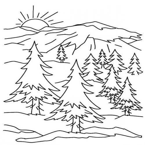 نقاشی جنگل برای کودکان