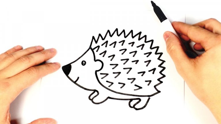 نقاشی جوجه تیغی برای کودک
