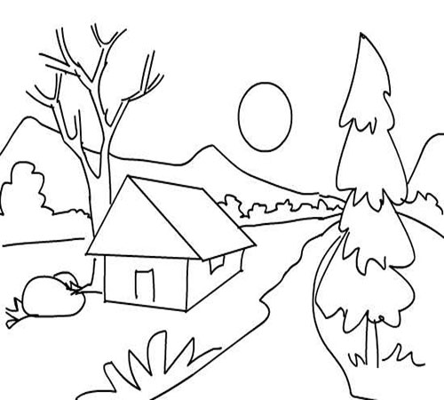 نقاشی کودکانه درباره جنگل