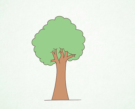 نقاشی درخت ساده و زیبا