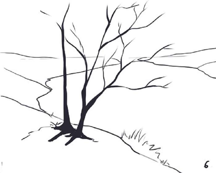 نقاشی درخت موز برای کودکان