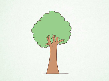 نقاشی کودکانه درخت نخل