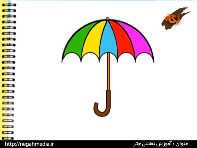 نقاشی چتر برای کودکان

